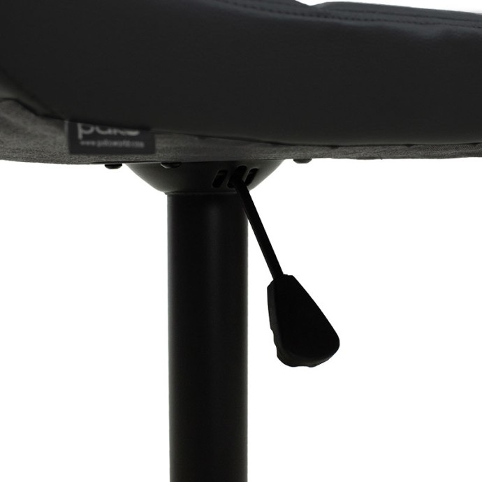 COOZY ΣΚΑΜΠΟ ΜΠΑΡ ΠΤΥΣΣΟΜΕΝΟ 46x47x90/111cm ΜΕΤΑΛΛΙΚΟ ΜΑΥΡΟ ΜΑΤ ΜΕ PU ΧΡΩΜΑ ΜΑΥΡΟ
