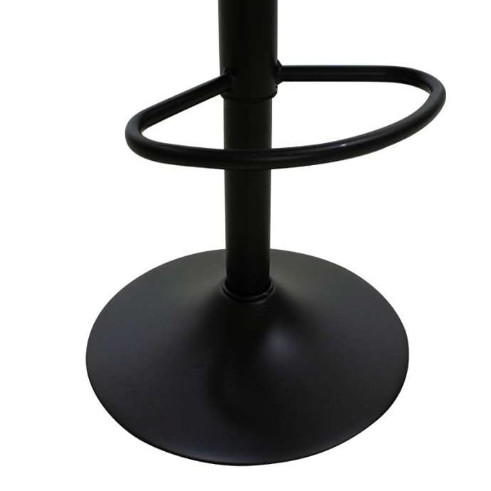 COOZY ΣΚΑΜΠΟ ΜΠΑΡ ΠΤΥΣΣΟΜΕΝΟ 46x47x90/111cm ΜΕΤΑΛΛΙΚΟ ΜΑΥΡΟ ΜΑΤ ΜΕ PU ΧΡΩΜΑ ΜΑΥΡΟ