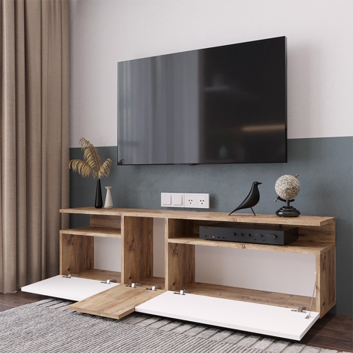 ELANA ΕΠΙΠΛΟ ΤΗΛΕΟΡΑΣΗΣ SONOMA-ΛΕΥΚΟ 150X29.5X46.3ΕΚ