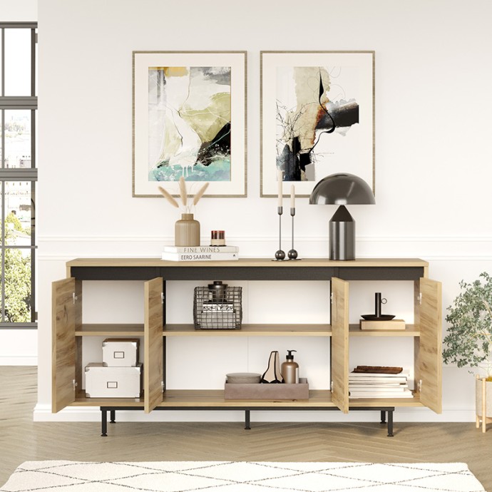 JETHRO ΜΠΟΥΦΕΣ SONOMA-WENGE 160X44.5X75.5ΕΚ