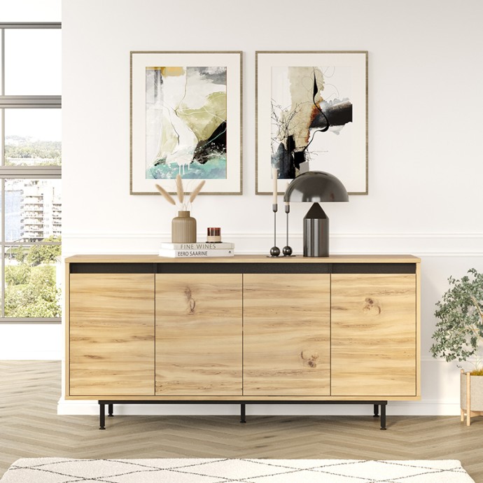 JETHRO ΜΠΟΥΦΕΣ SONOMA-WENGE 160X44.5X75.5ΕΚ