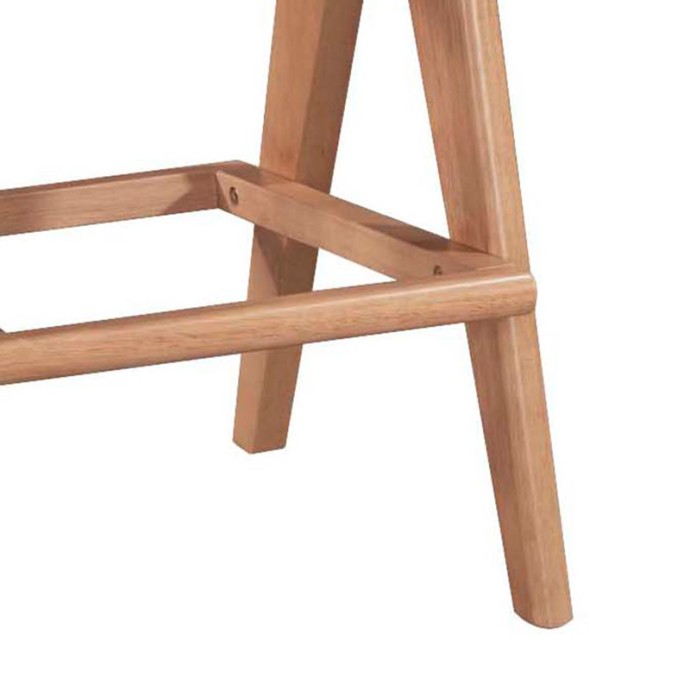 WINSLOW ΣΚΑΜΠΟ BAR ΞΥΛΟ RUBBERWOOD ΑΝΟΙΚΤΟ ΚΑΡΥΔΙ-PVC RATTAN ΦΥΣΙΚΟ-ΥΦΑΣΜΑ ΓΚΡΙ 44.5X46X98ΕΚ