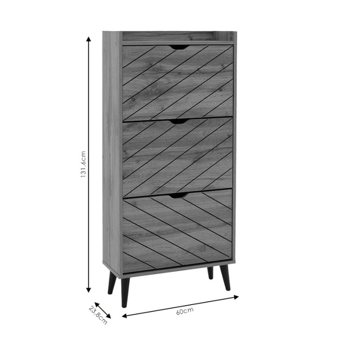 THELMA ΠΑΠΟΥΤΣΟΘΗΚΗ 9 ΖΕΥΓΩΝ 60x23.8x131.6εκ SONOMA 