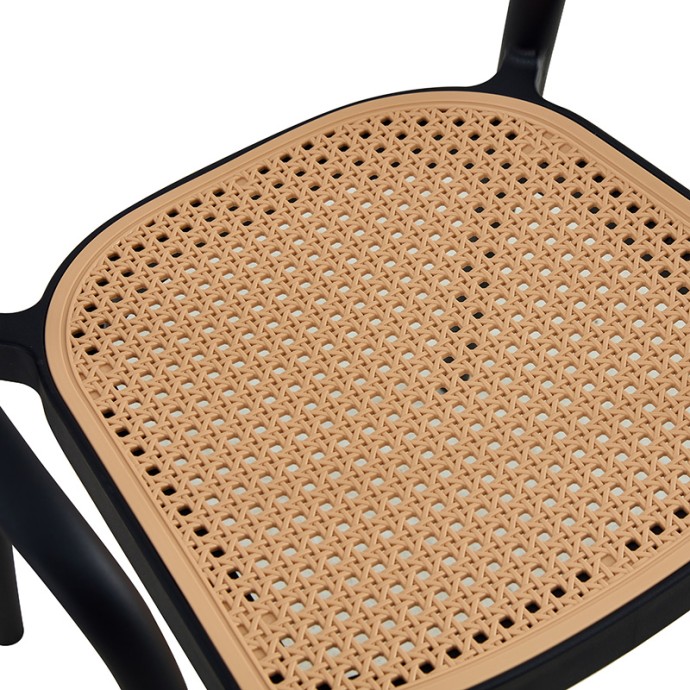 EMBER ΠΟΛΥΘΡΟΝΑ ΜΕ UV PROTECTION PP ΜΠΕΖ-ΜΑΥΡΟ 52.5X56.5X81ΕΚ.