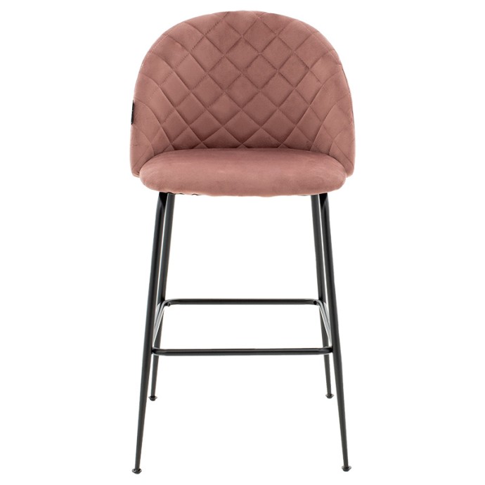 KUDOS ΣΚΑΜΠΟ BAR 49x47xY94cm ΜΕΤΑΛΛΙΚΟ ΜΑΥΡΟ-ΒΕΛΟΥΔΟ ΣΑΠΙΟ ΜΗΛΟ