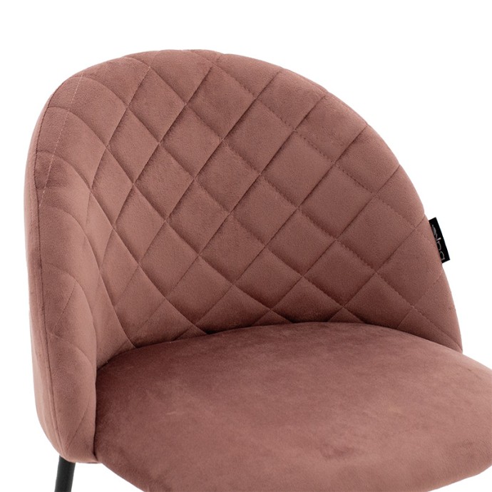 KUDOS ΣΚΑΜΠΟ BAR 49x47xY94cm ΜΕΤΑΛΛΙΚΟ ΜΑΥΡΟ-ΒΕΛΟΥΔΟ ΣΑΠΙΟ ΜΗΛΟ