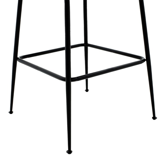 KUDOS ΣΚΑΜΠΟ BAR 49x47xY94cm ΜΕΤΑΛΛΙΚΟ ΜΑΥΡΟ-ΒΕΛΟΥΔΟ ΣΑΠΙΟ ΜΗΛΟ