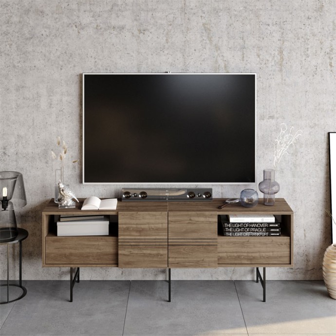 KEVAN ΜΠΟΥΦΕΣ ΚΑΡΥΔΙ-ΜΑΥΡΟ ΠΟΔΙ 180X35X65ΕΚ
