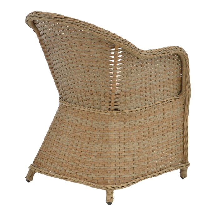 HADRIAN ΠΟΛΥΘΡΟΝΑ ΚΗΠΟΥ RATTAN ΚΑΦΕ- TEXTILENE ΜΠΕΖ 57X70X85ΕΚ