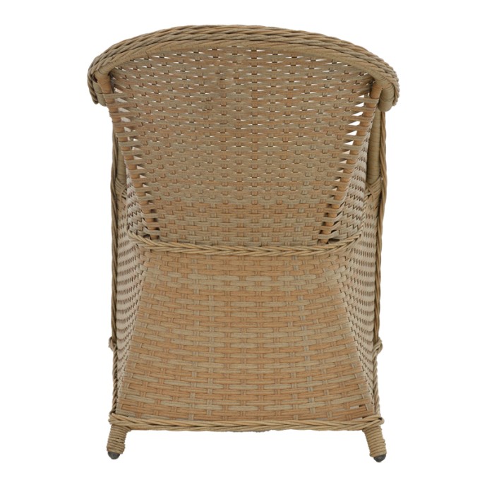 HADRIAN ΠΟΛΥΘΡΟΝΑ ΚΗΠΟΥ RATTAN ΚΑΦΕ- TEXTILENE ΜΠΕΖ 57X70X85ΕΚ