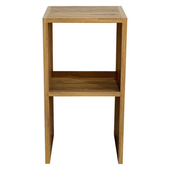 LEOFRIC ΒΟΗΘΗΤΙΚΟ ΤΡΑΠΕΖΙ ΜΕΛΑΜΙΝΗΣ OAK 30X30X60ΕΚ