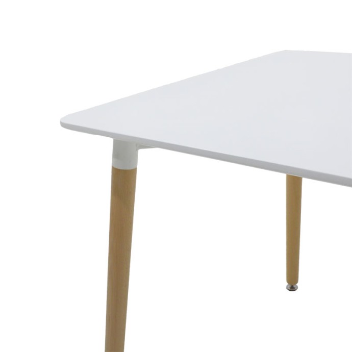 ΤΡΑΠΕΖΙ NATALI MDF 80x80x76εκ ΛΕΥΚΟ-ΠΟΔΙΑ ΦΥΣΙΚΟ 