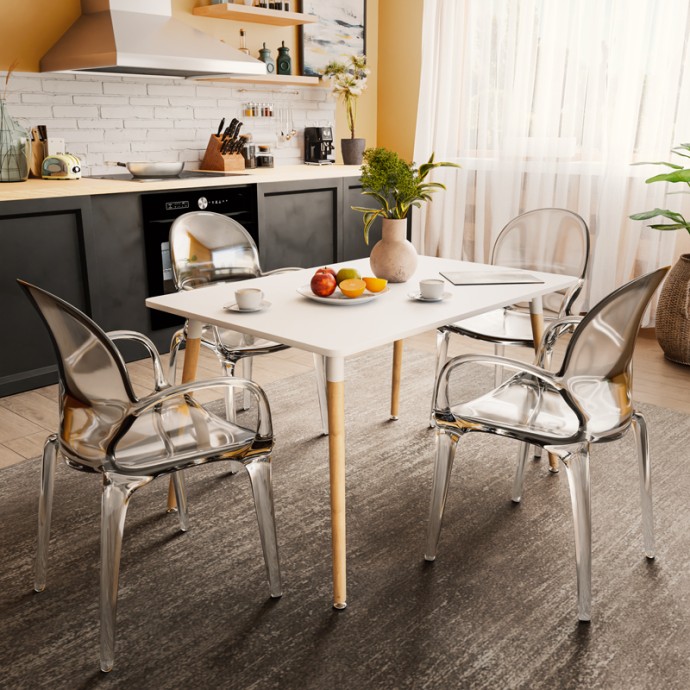 NATALI ΤΡΑΠΕΖΙ MDF 120x80x76εκ ΛΕΥΚΟ-ΠΟΔΙΑ ΦΥΣΙΚΟ 