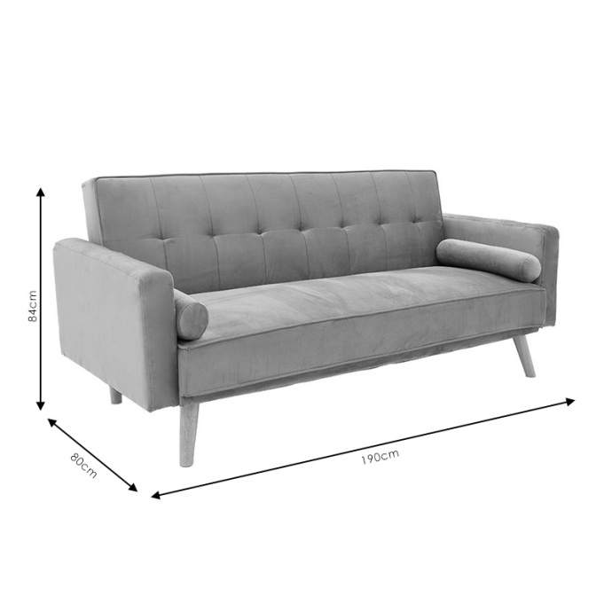  SUCCESS 3ΘΕΣΙΟΣ ΚΑΝΑΠΕΣ-ΚΡΕΒΑΤΙ 190X80X84ΕΚ ΒΕΛΟΥΔΟ ΚΙΤΡΙΝΟ 