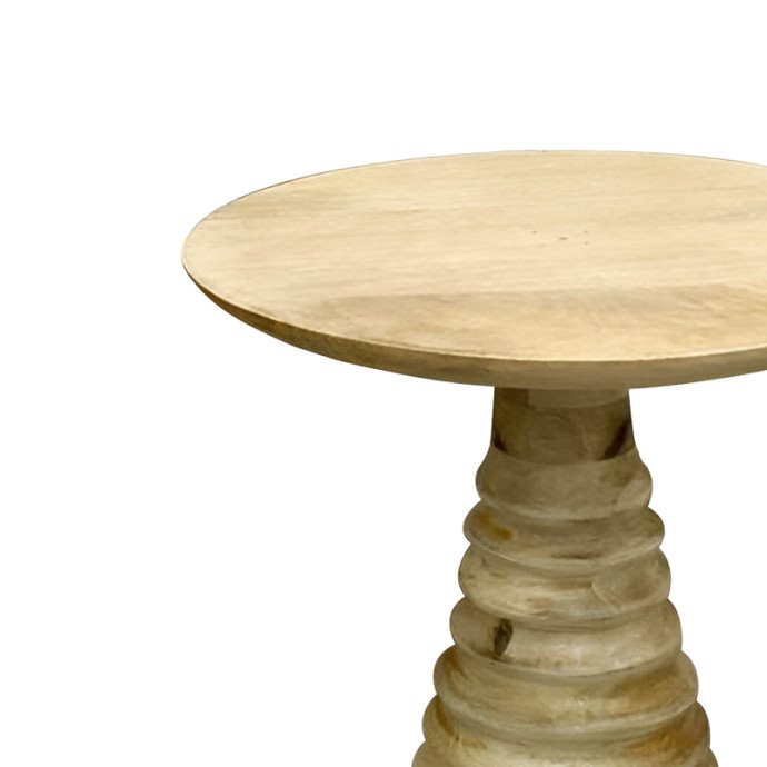 SOULER ΒΟΗΘΗΤΙΚΟ ΤΡΑΠΕΖΙ ΦΥΣΙΚΟ ΜΑΣΙΦ MANGO ΞΥΛΟ Φ38X56ΕΚ
