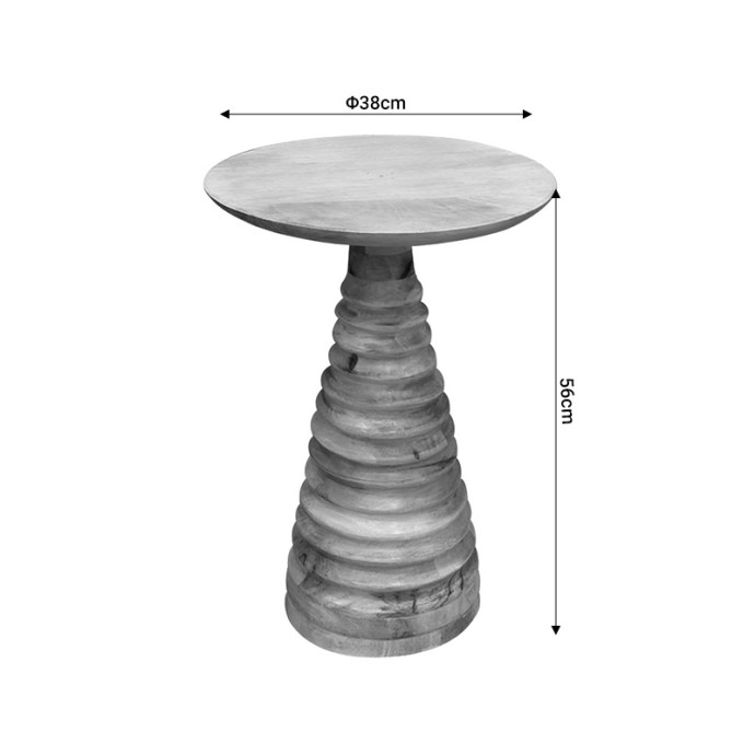 SOULER ΒΟΗΘΗΤΙΚΟ ΤΡΑΠΕΖΙ ΦΥΣΙΚΟ ΜΑΣΙΦ MANGO ΞΥΛΟ Φ38X56ΕΚ