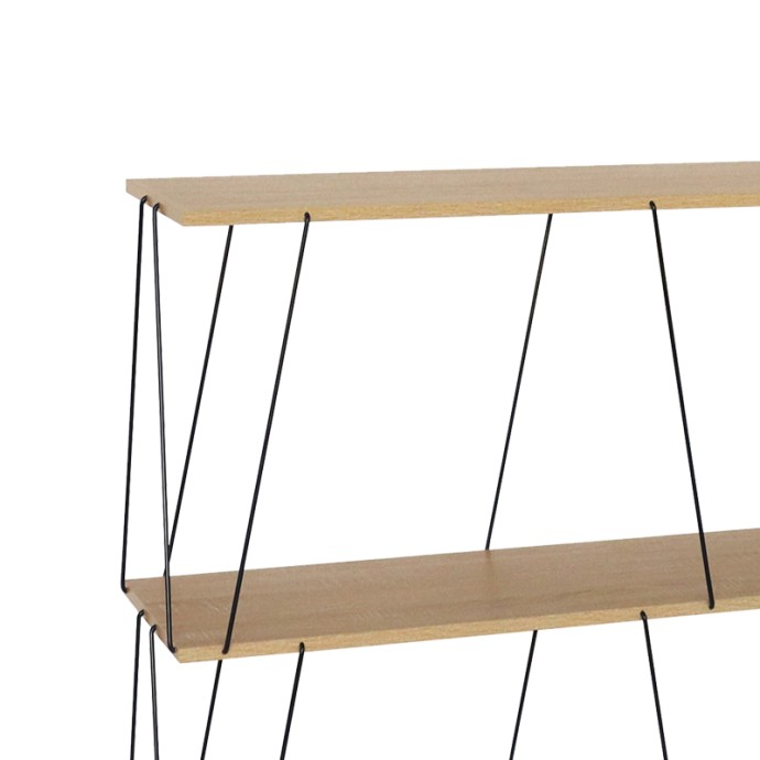 TARS ΒΟΗΘΗΤΙΚΟ ΤΡΑΠΕΖΙ-ΡΑΦΙΕΡΑ OAK-ΜΑΥΡΟ 80X30X69.2ΕΚ