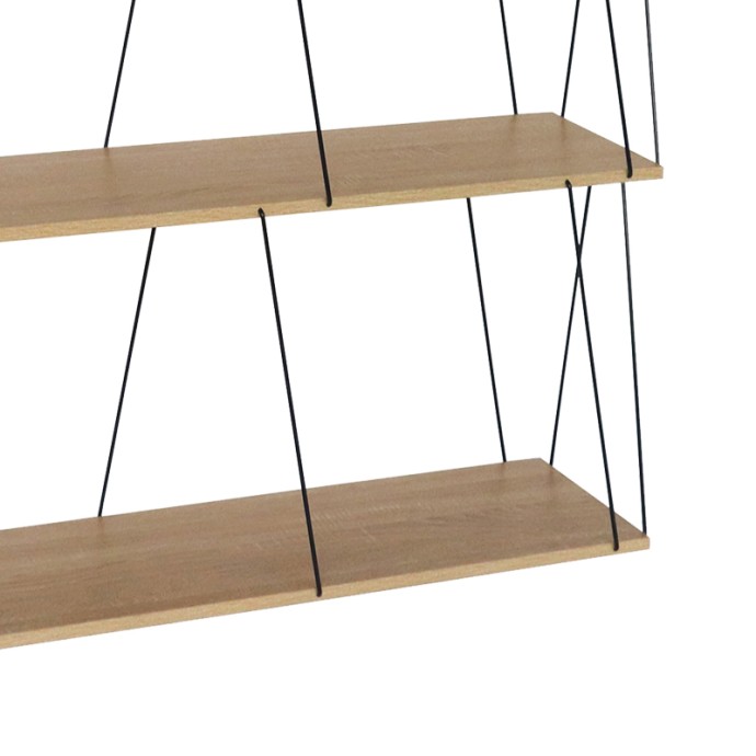 TARS ΒΟΗΘΗΤΙΚΟ ΤΡΑΠΕΖΙ-ΡΑΦΙΕΡΑ OAK-ΜΑΥΡΟ 80X30X69.2ΕΚ