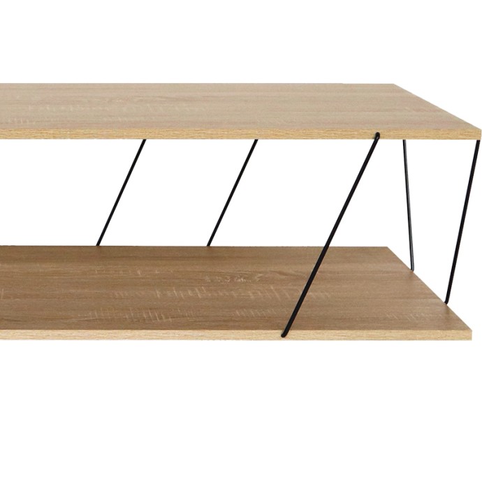 TARS TΡΑΠΕΖΙ ΣΑΛΟΝΙΟΥ ΟΑΚ-ΜΑΥΡΟ 120X48X30ΕΚ