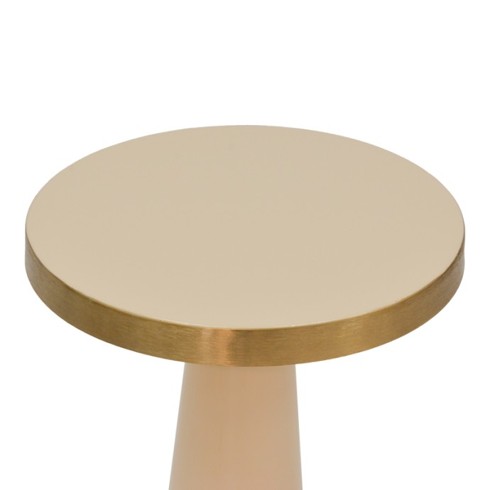 EASYFUL ΒΟΗΘΗΤΙΚΟ ΤΡΑΠΕΖΙ ΚΡΕΜ-ΧΡΥΣΟ ΜΕΤΑΛΛΟ Φ36X58ΕΚ