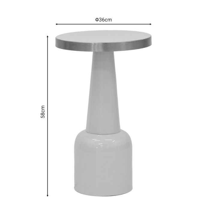 EASYFUL ΒΟΗΘΗΤΙΚΟ ΤΡΑΠΕΖΙ ΚΡΕΜ-ΧΡΥΣΟ ΜΕΤΑΛΛΟ Φ36X58ΕΚ