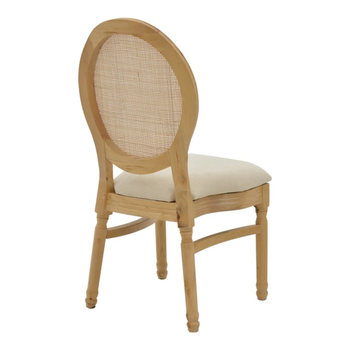 CANCO ΚΑΡΕΚΛΑ ΦΥΣΙΚΟ RUBBERWOOD-ΦΥΣΙΚΟ RATTAN 50X55X98ΕΚ