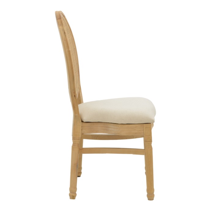 CANCO ΚΑΡΕΚΛΑ ΦΥΣΙΚΟ RUBBERWOOD-ΦΥΣΙΚΟ RATTAN 50X55X98ΕΚ