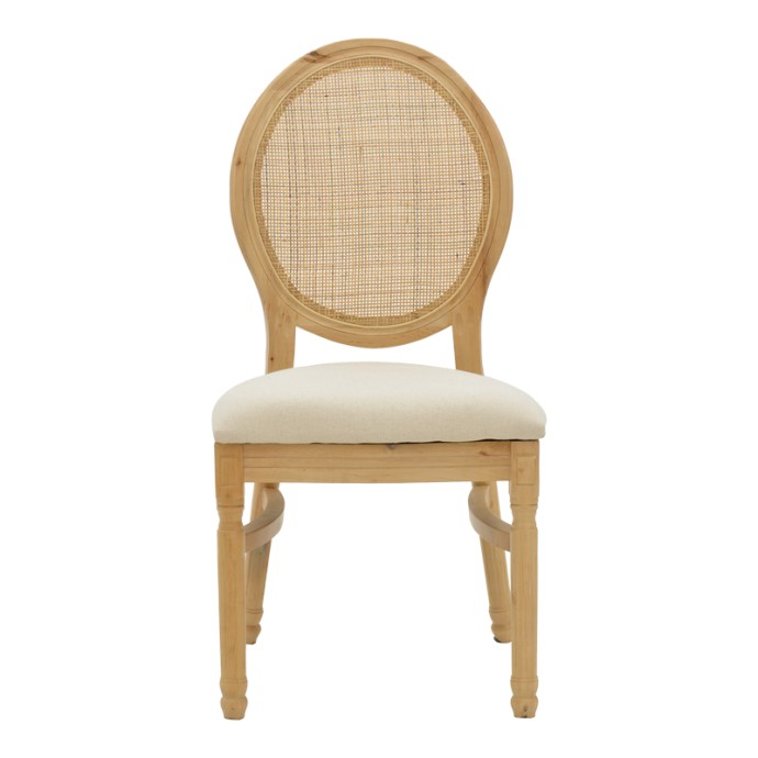 CANCO ΚΑΡΕΚΛΑ ΦΥΣΙΚΟ RUBBERWOOD-ΦΥΣΙΚΟ RATTAN 50X55X98ΕΚ