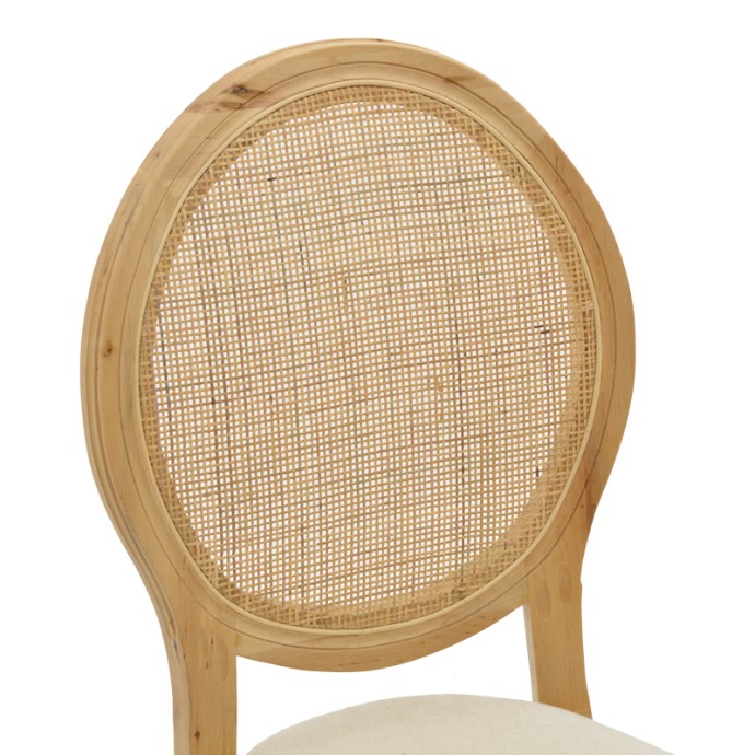 CANCO ΚΑΡΕΚΛΑ ΦΥΣΙΚΟ RUBBERWOOD-ΦΥΣΙΚΟ RATTAN 50X55X98ΕΚ
