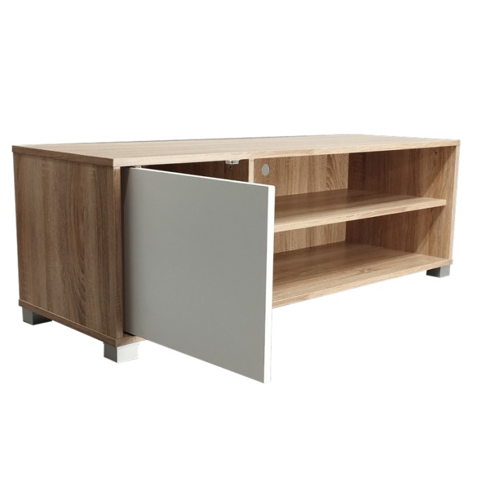 ELLON ΕΠΙΠΛΟ ΤΗΛΕΟΡΑΣΗΣ ΜΕΛΑΜΙΝΗΣ SONOMA-ΛΕΥΚΟ 120X40X41ΕΚ.