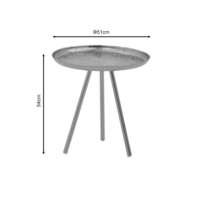 JACKSIE ΒΟΗΘΗΤΙΚΟ ΤΡΑΠΕΖΙ ΓΚΡΙ-ΧΡΥΣΟ ΜΕΤΑΛΛΟ Φ41X43.5ΕΚ