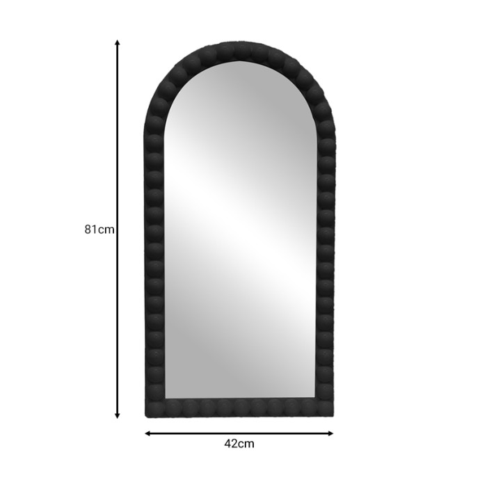 PAVLOVAL ΚΑΘΡΕΠΤΗΣ INART 42x81x3.5εκ PP ΜΑΥΡΟ 