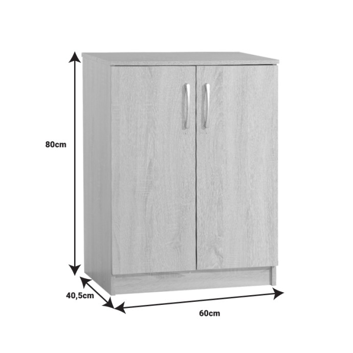 SHORDO ΠΑΠΟΥΤΣΟΘΗΚΗ-ΝΤΟΥΛΑΠΙ WENGE ΜΕΛΑΜΙΝΗΣ 60X40.5X80ΕΚ
