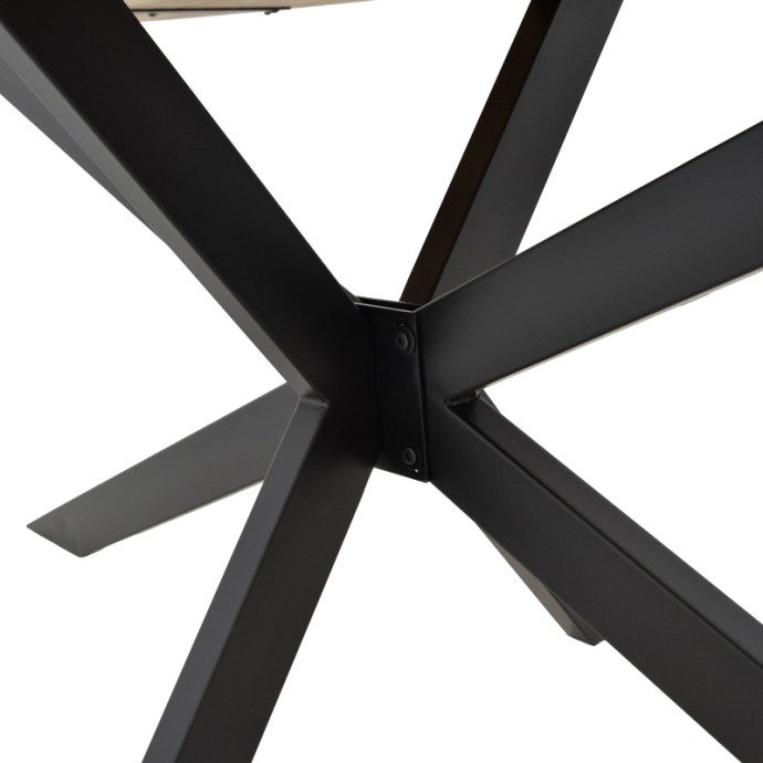 BONRE ΤΡΑΠΕΖΙ 175X96X76ΕΚ ΦΥΣΙΚΟ ΜΑΣΙΦ ΞΥΛΟ ΑΚΑΚΙΑΣ-ΠΟΔΙ ΜΑΥΡΟ ΜΕΤΑΛΛΟ