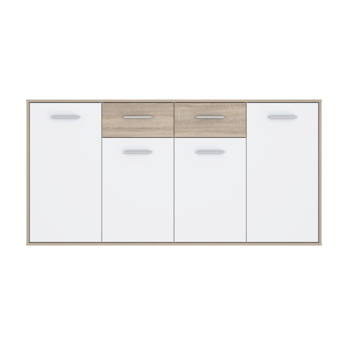 DREPEN ΜΠΟΥΦΕΣ ΜΕΛΑΜΙΝΗ ΣΕ ΛΕΥΚΟ ΚΑΙ SONOMA ΧΡΩΜΑ 162.3X34.2X81.7ΕΚ
