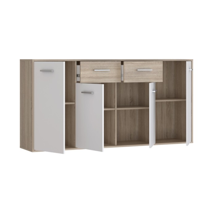 DREPEN ΜΠΟΥΦΕΣ ΜΕΛΑΜΙΝΗ ΣΕ ΛΕΥΚΟ ΚΑΙ SONOMA ΧΡΩΜΑ 162.3X34.2X81.7ΕΚ