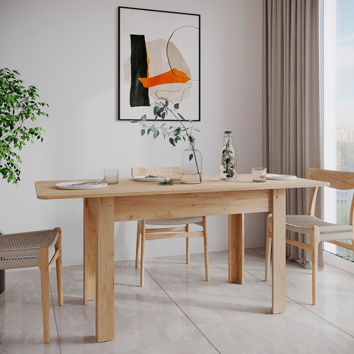 QUIIN ΤΡΑΠΕΖΙ ΕΠΕΚΤΕΙΝΟΜΕΝΟ 120-174X70X73.5ΕΚ ΜΕΛΑΜΙΝΗ OAK 