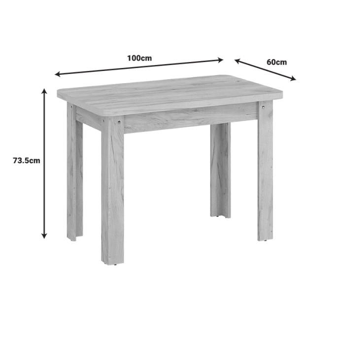 CELESTE ΤΡΑΠΕΖΙ 100X60X73.5ΕΚ ΜΕΛΑΜΙΝΗΣ OAK 