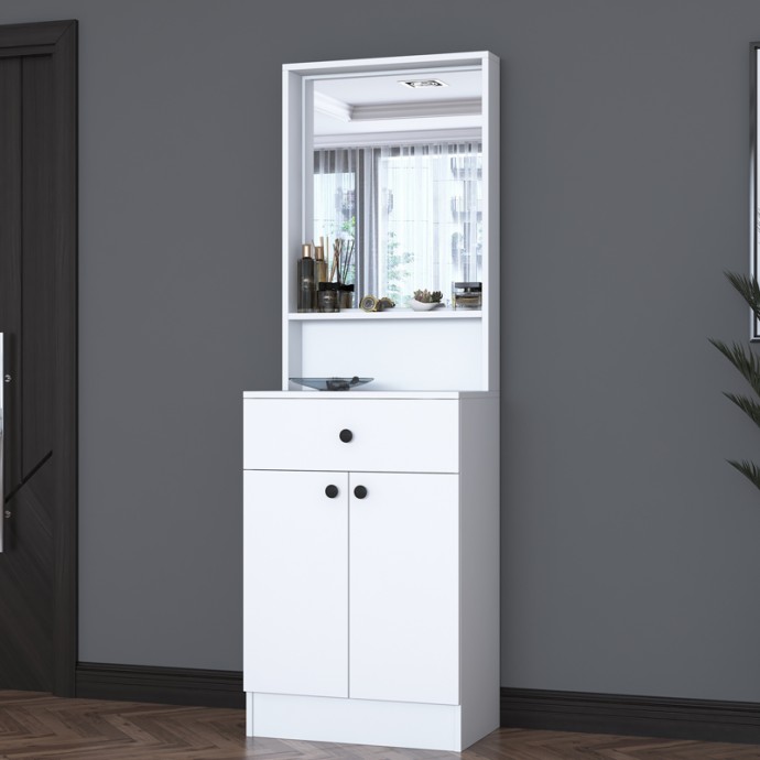 ROCKDER ΕΠΙΠΛΟ ΕΙΣΟΔΟΥ ΛΕΥΚΟ ΜΕΛΑΜΙΝΗΣ 60X35.5X182.8ΕΚ