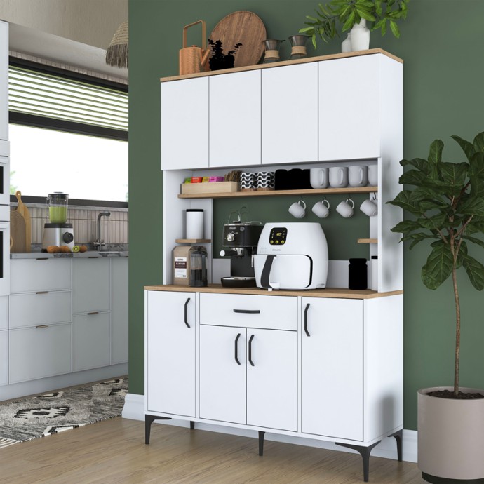 CORDIE MΠΟΥΦΕΣ ΜΕ ΡΑΦΙ ΛΕΥΚΟ ΜΕΛΑΜΙΝΗΣ 120X40X184.2ΕΚ