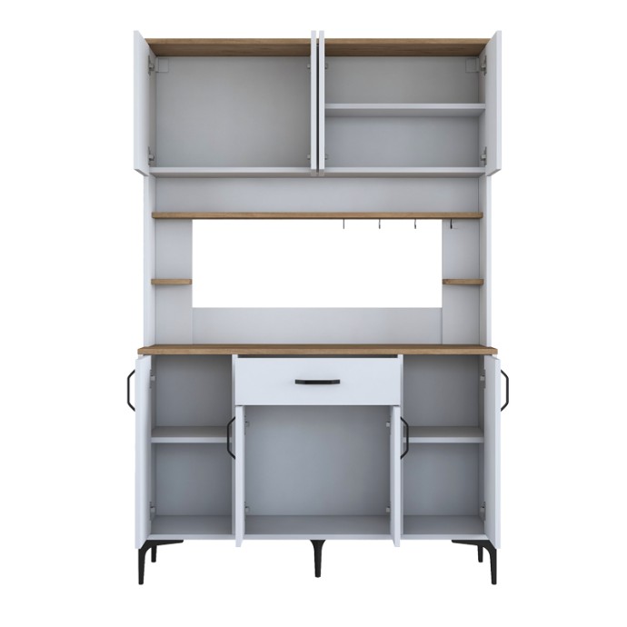 CORDIE MΠΟΥΦΕΣ ΜΕ ΡΑΦΙ ΛΕΥΚΟ ΜΕΛΑΜΙΝΗΣ 120X40X184.2ΕΚ