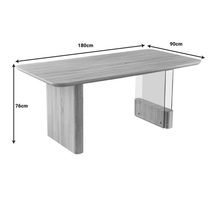 TΡΑΠΕΖΙ FAGHAN ΚΑΦΕ MDF 180X90X76ΕΚ