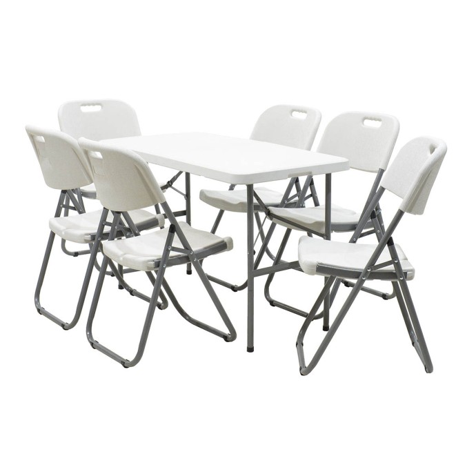 RODEO ΤΡΑΠΕΖΙ CATERING ΠΤΥΣΣΟΜΕΝΟ-ΒΑΛΙΤΣΑ ΛΕΥΚΟ 122X60X74ΕΚ