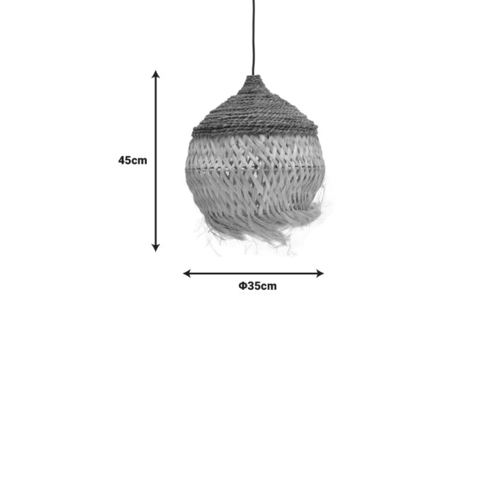 FIORINE ΦΩΤΙΣΤΙΚΟ ΟΡΟΦΗΣ ABACA ΣΕ ΦΥΣΙΚΟ ΧΡΩΜΑ Φ35X45ΕΚ