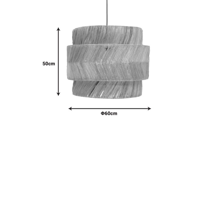 ZENIOLE ΦΩΤΙΣΤΙΚΟ ΟΡΟΦΗΣ ABACA ΣΕ ΦΥΣΙΚΟ ΧΡΩΜΑ Φ60X50ΕΚ