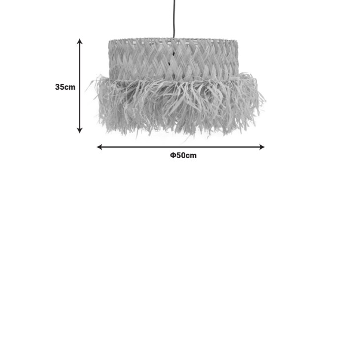 ANNHELE SISAL ΦΩΤΙΣΤΙΚΟ ΟΡΟΦΗΣ ΣΕ ΦΥΣΙΚΟ ΧΡΩΜΑ Φ50X35ΕΚ