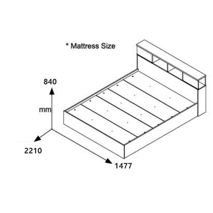 OLYMPUS ΚΡΕΒΑΤΙ ΔΙΠΛΟ ΣΕ ΧΡΩΜΑ WENGE 140X200ΕΚ