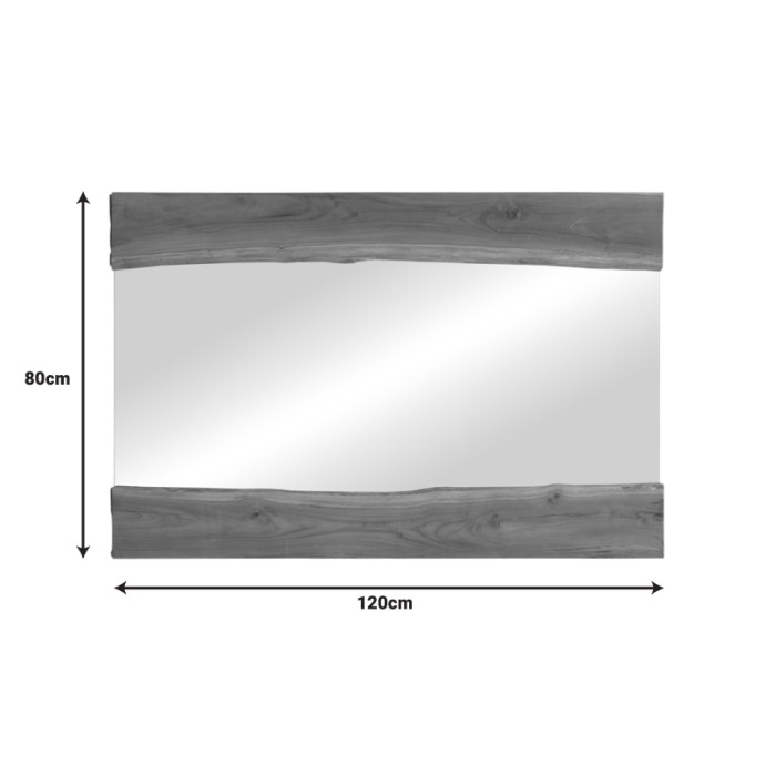 RIVERINE ΚΑΘΡΕΠΤΗΣ TEAK ΞΥΛΟ ΣΕ ΦΥΣΙΚΗ ΑΠΟΧΡΩΣΗ 120X80X4ΕΚ
