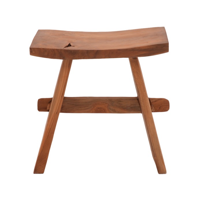 SHOGUN ΣΚΑΜΠΟ TEAK ΞΥΛΟ ΣΕ ΦΥΣΙΚΗ ΑΠΟΧΡΩΣΗ 46X28X46ΕΚ
