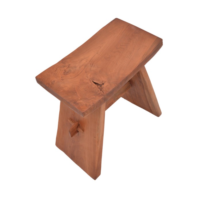 SHOGUN ΣΚΑΜΠΟ TEAK ΞΥΛΟ ΣΕ ΦΥΣΙΚΗ ΑΠΟΧΡΩΣΗ 46X28X46ΕΚ